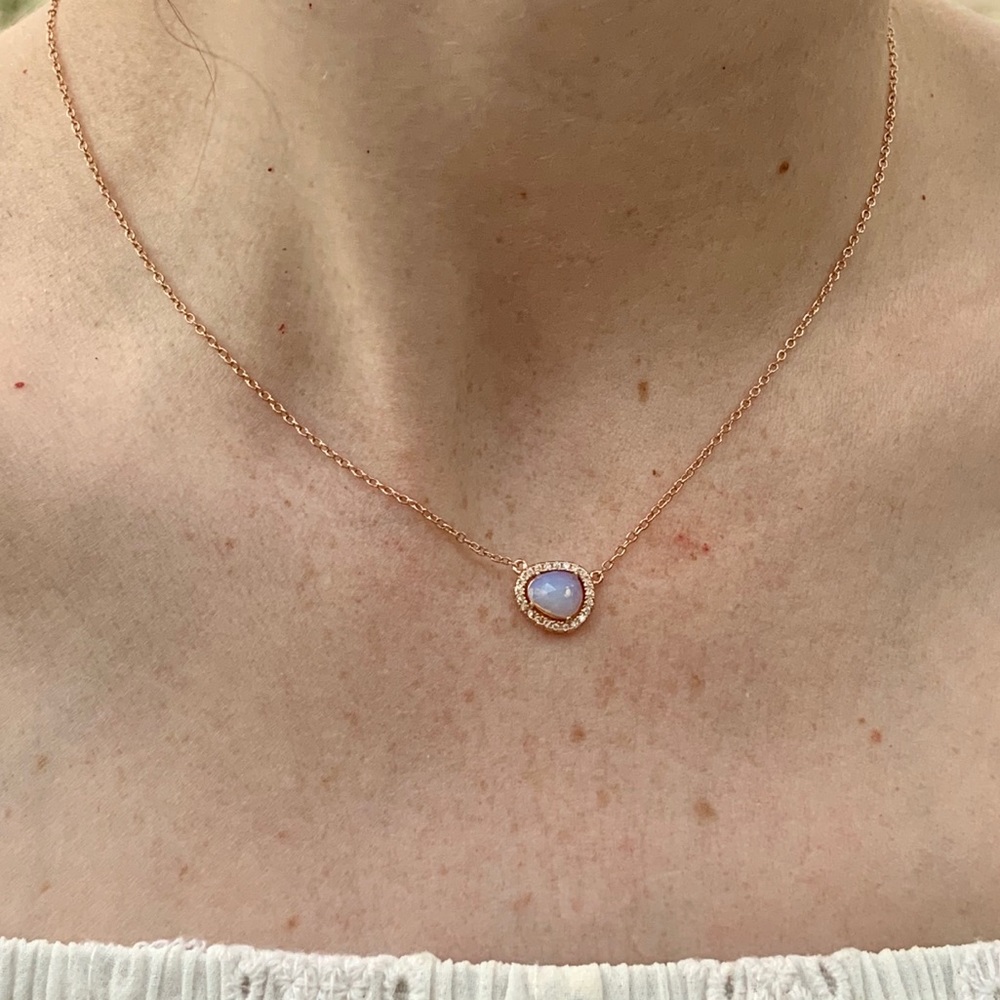 ❣️SOLD❣️14K Rose Gold Moonstone Necklace